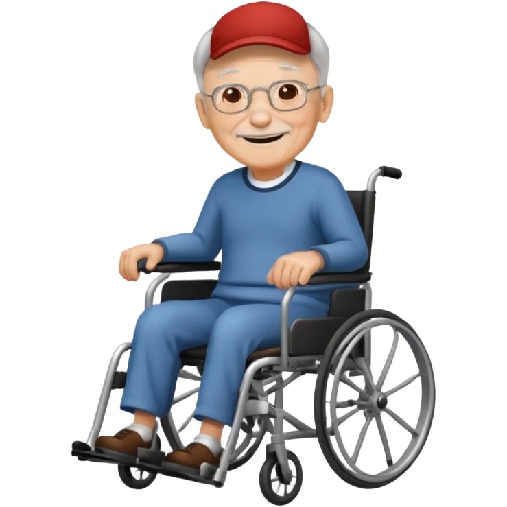 grandpa on wheelchair emoji