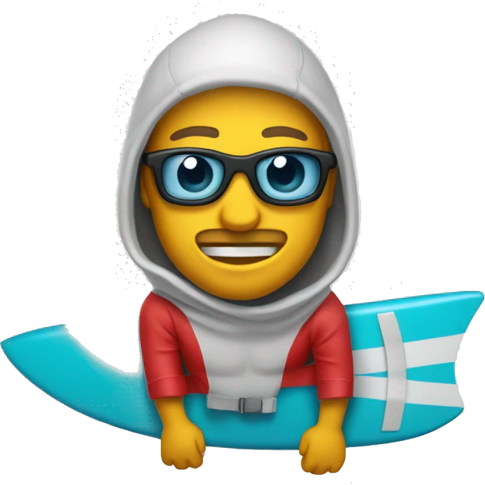 Tubarão a fazer surf emoji