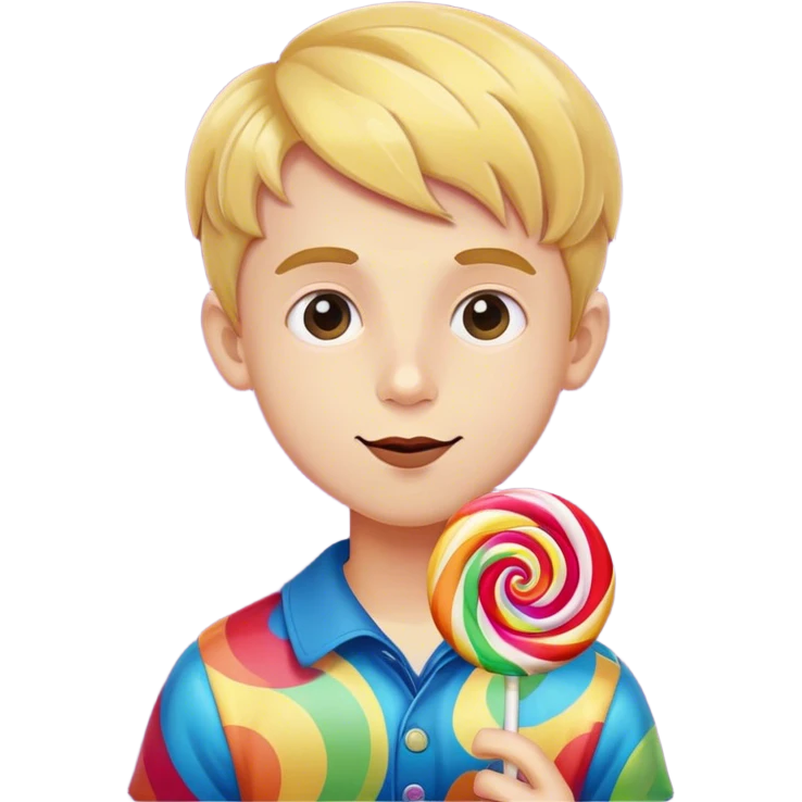 A boy with a lollipop  emoji
