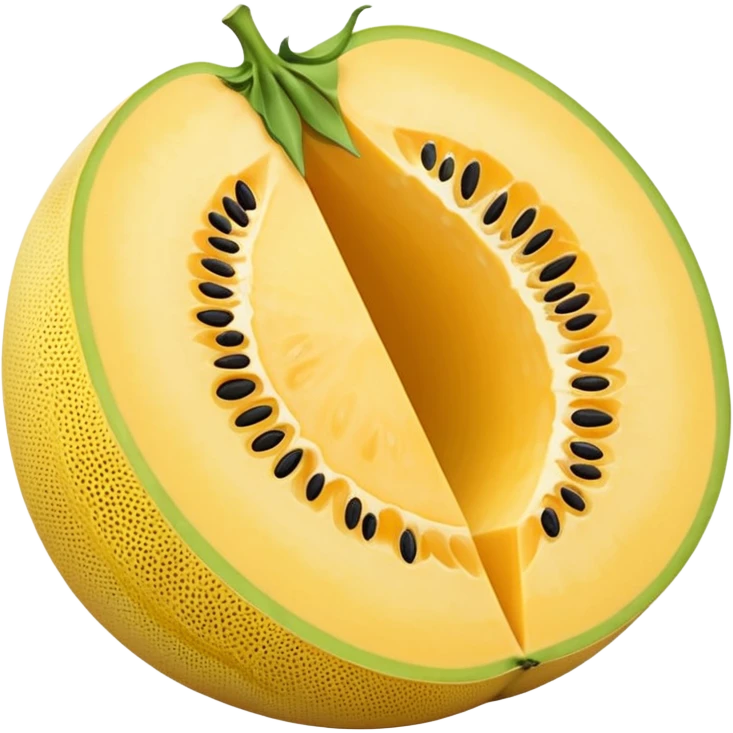 whole yellow melon with slice on right side  emoji