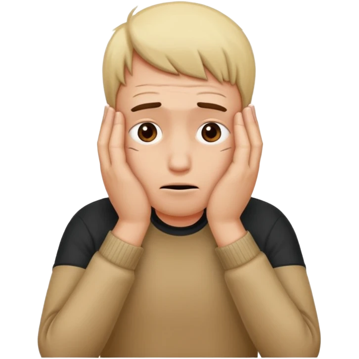 Face palm with 10 fingers emoji