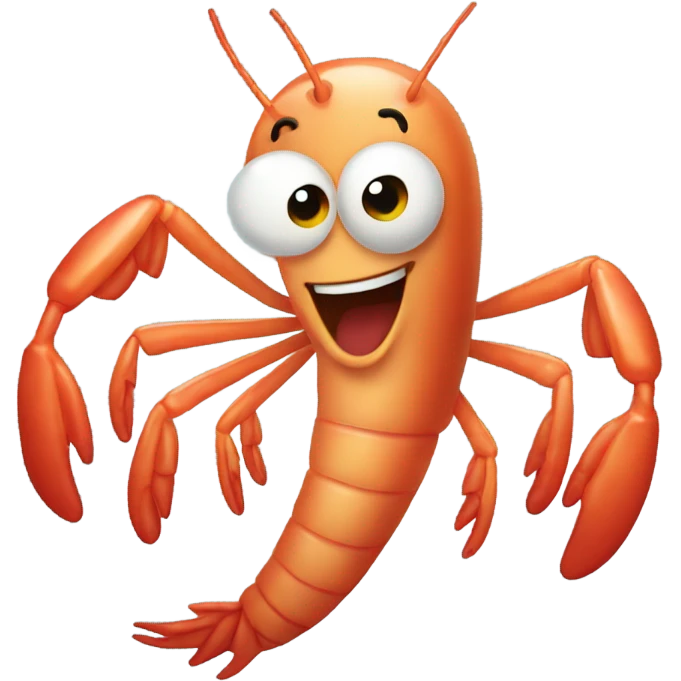 Excited shrimp emoji