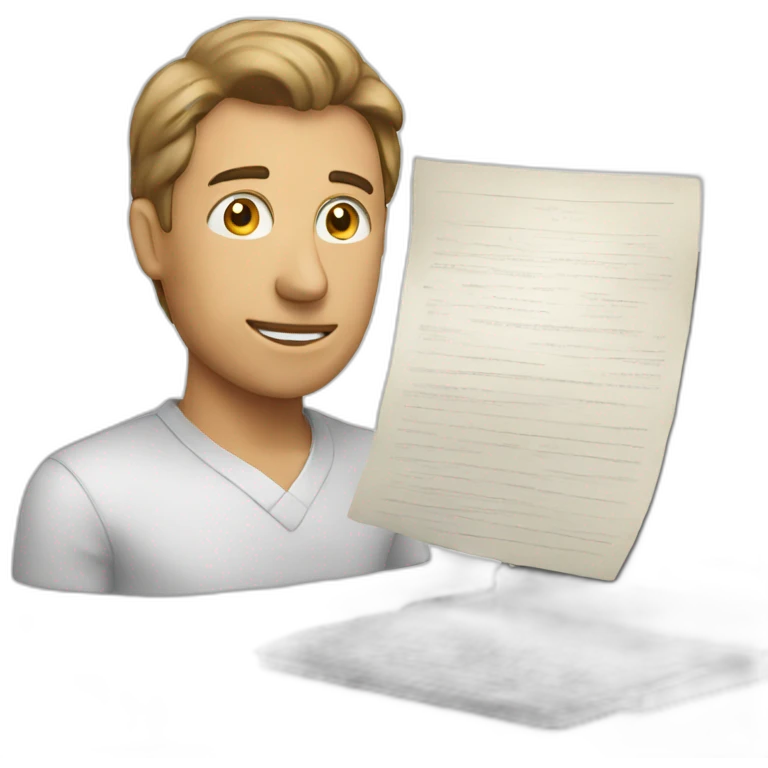  man near read document emoji