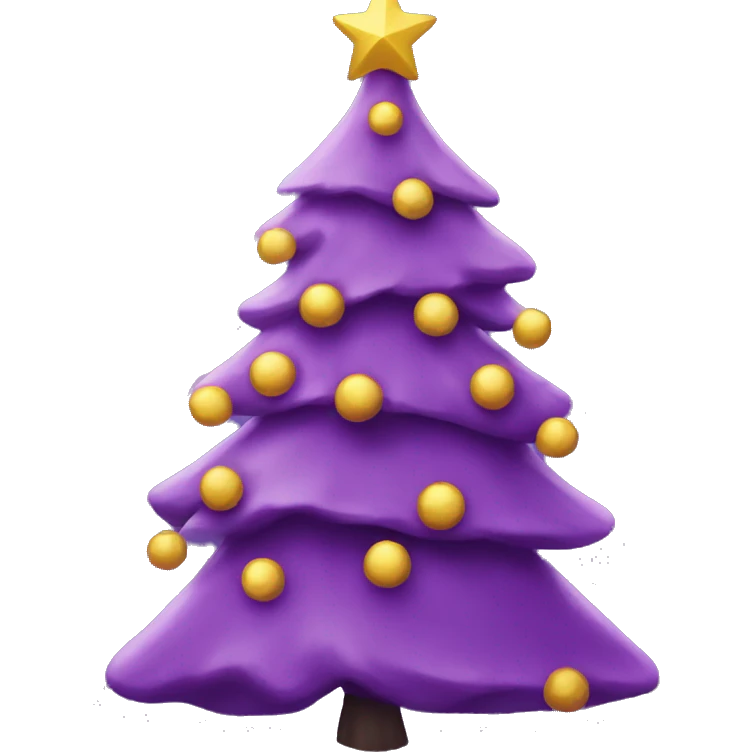 a purple Christmas tree  emoji
