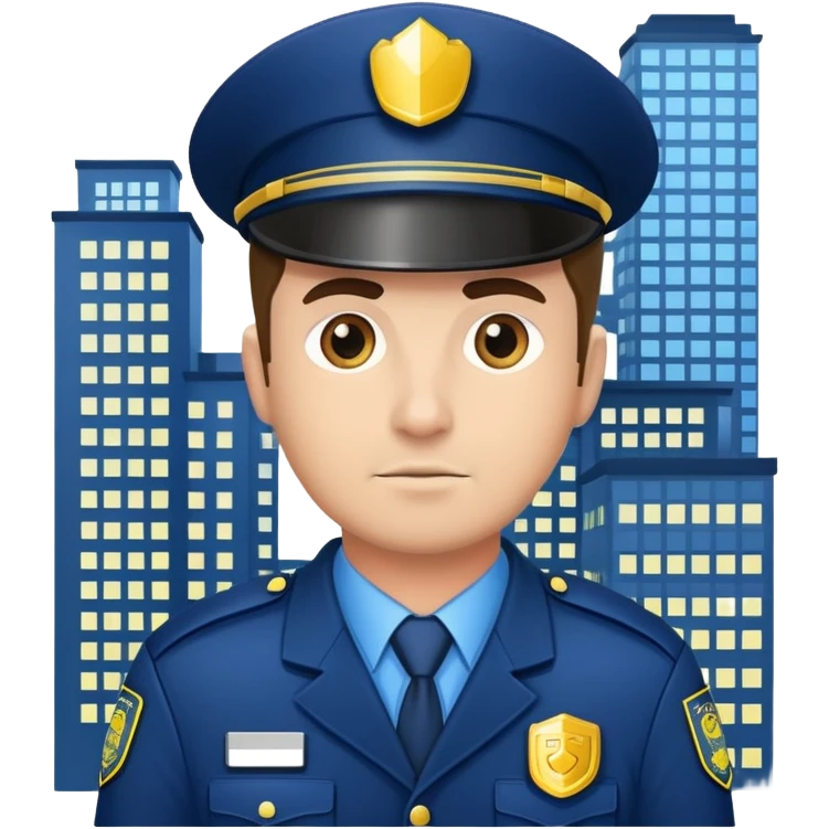 night security guard watching building emoji