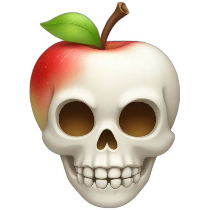 Apple skull in Snow White  emoji
