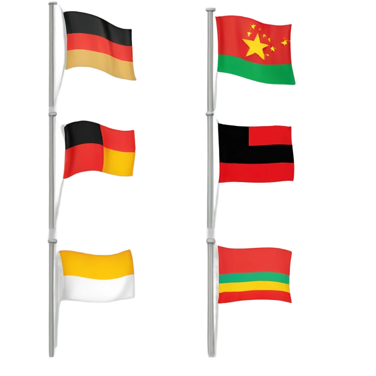 flag combain, germany,united states,italy and china emoji