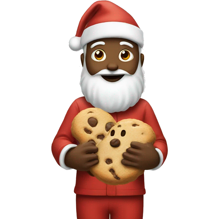 Santa with cookie  emoji