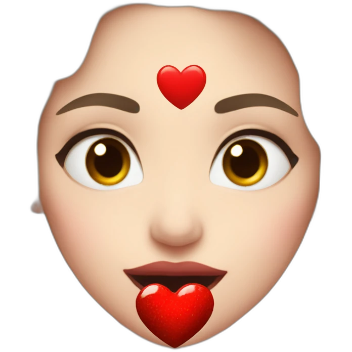 Daenerys Targaryen gives a kiss represented by a red heart with her hand while winking one eye emoji