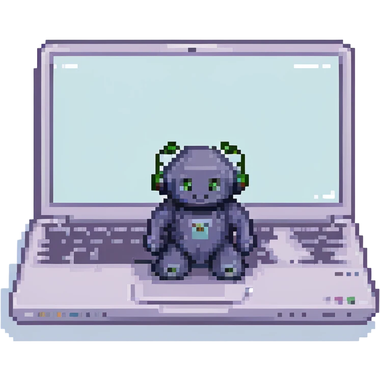 Laptop with tiny legs emoji