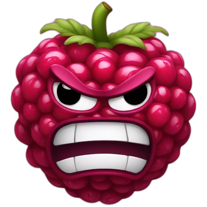 Angry raspberry emoji