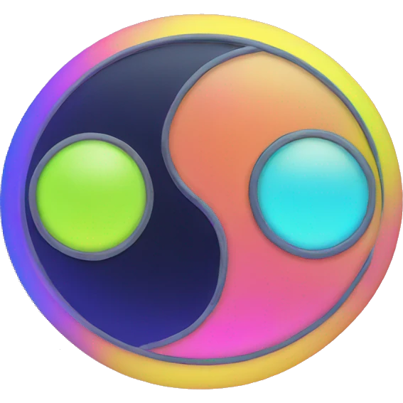 neon yinyang emoji