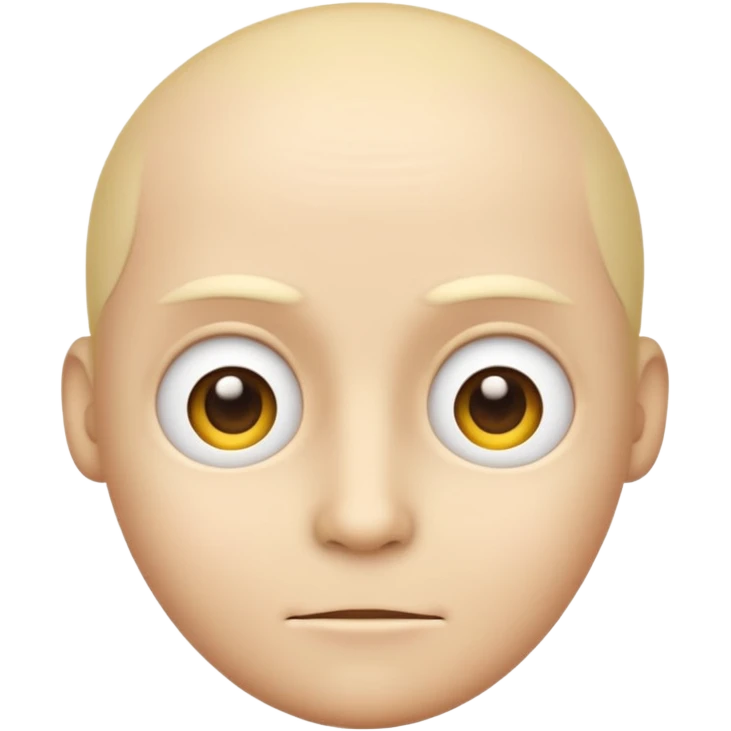 emoji with *NO* eyebrows staring into your soul  emoji