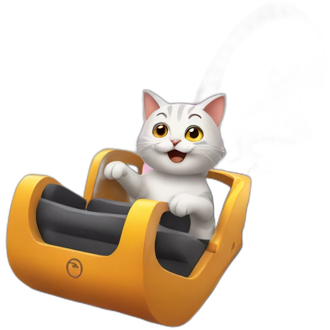 cat in rollercoaster emoji
