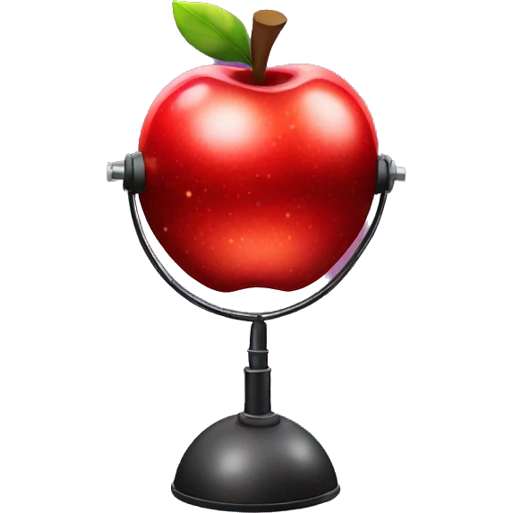 Red Apple disco ball emoji