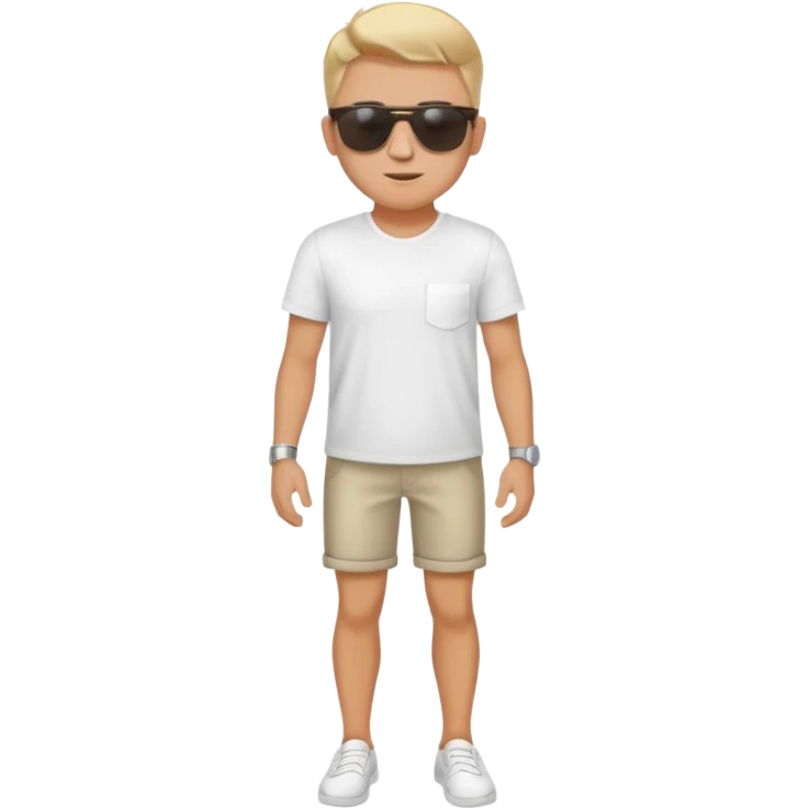 white male model wearing sunglasses full body emoji