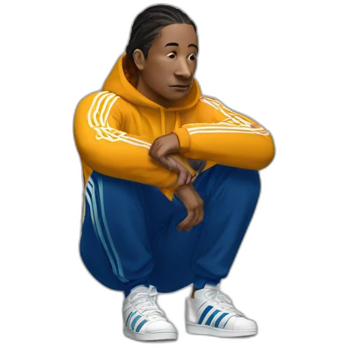 squating adidas emoji