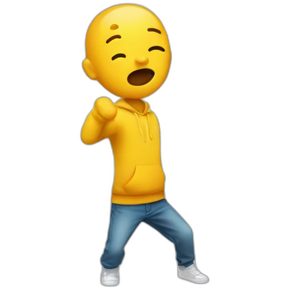 Personne qui fait un dab emoji