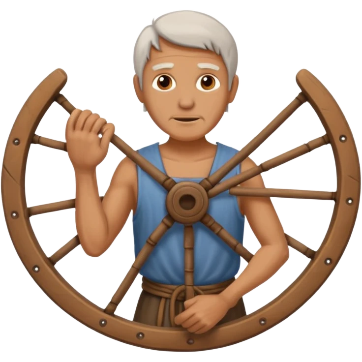 Ancient  man  with wheel  emoji