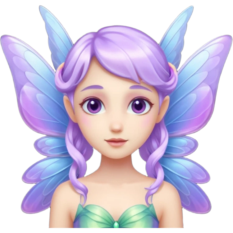 fairy lilac wings but it’s only one wing emoji