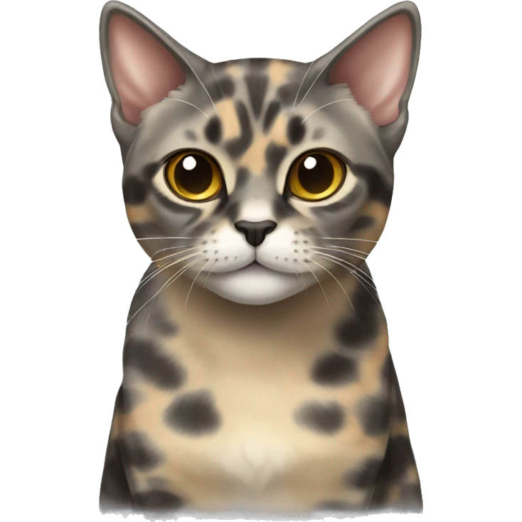 Dilute tortie cat emoji
