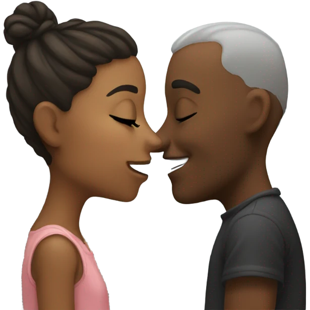 Couple kiss emoji