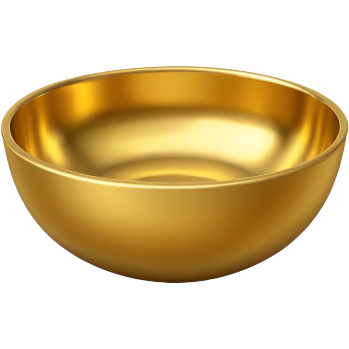 gold bowl, top view emoji