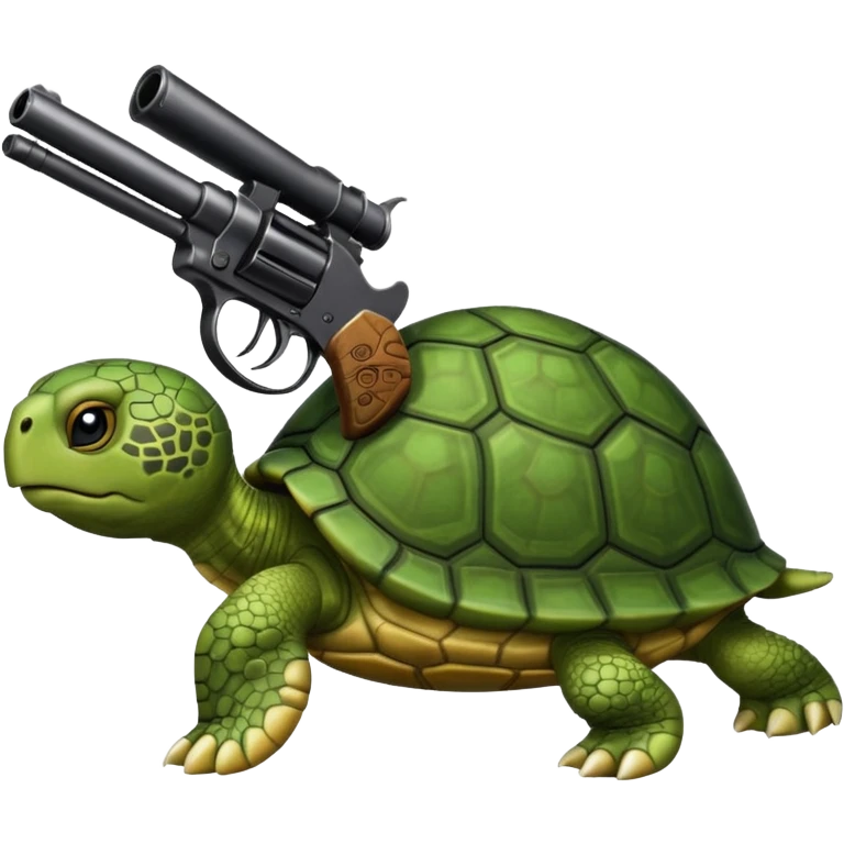 Turtle with a gun emoji
