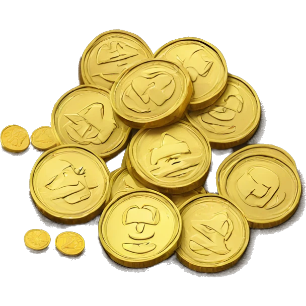 gold coins on the ground  emoji