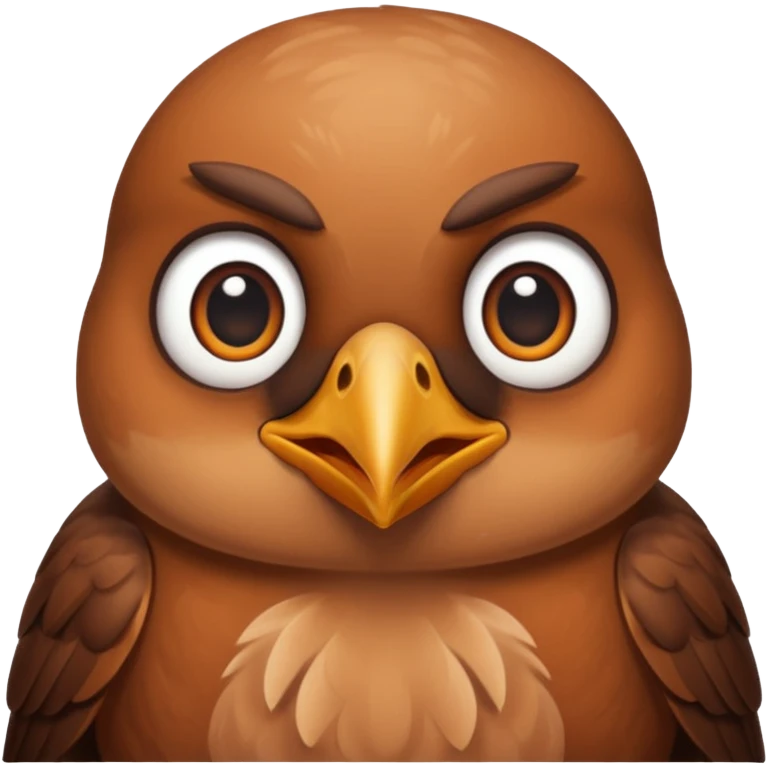 talking bird brown emoji