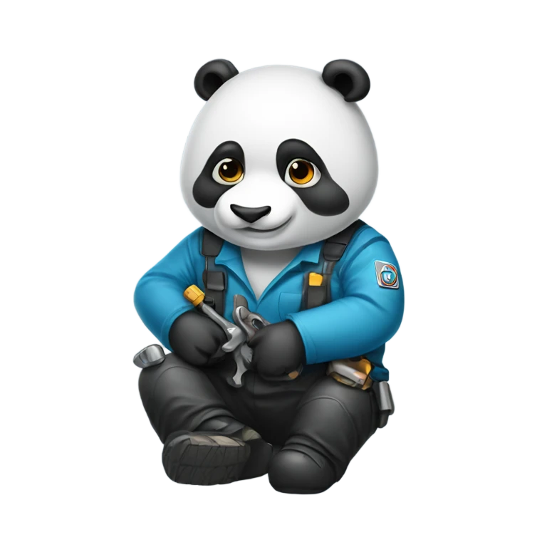 Panda mechanic  emoji