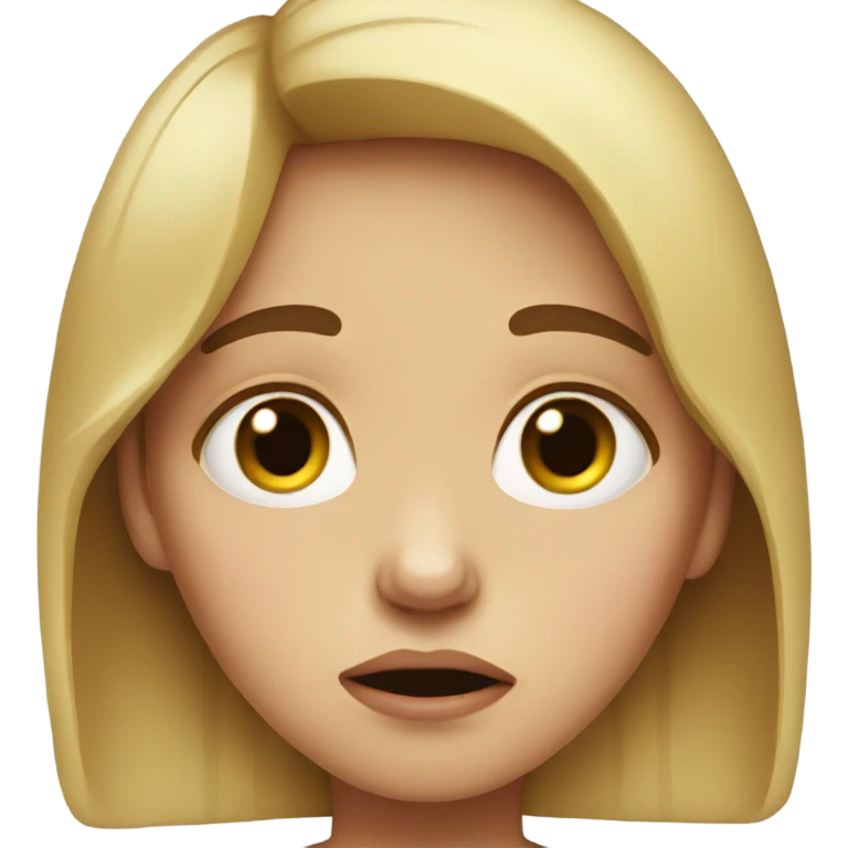 Realistic crying girl emoji