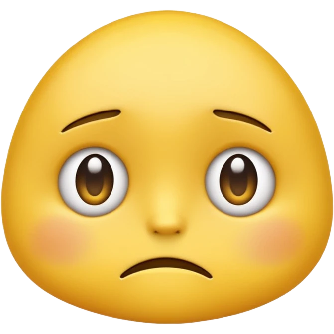 ☹️ this emoji but make the eyes low and sad and looking to the side and kinda down emoji