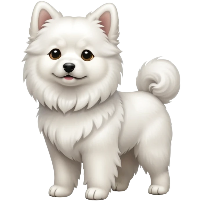 Pure white Chinese rural dog emoji