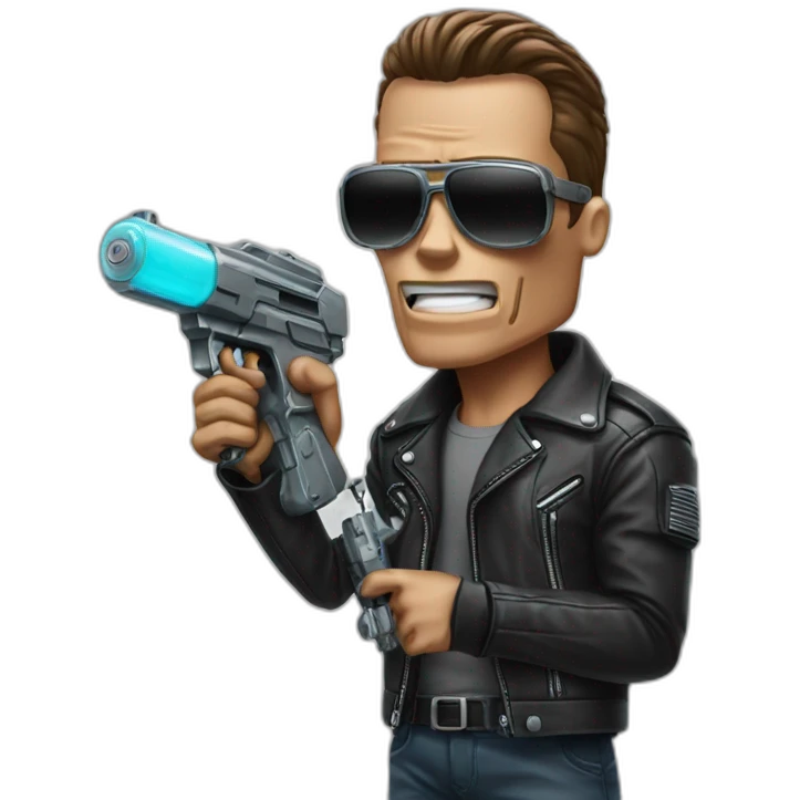 Terminator with icecream gun emoji