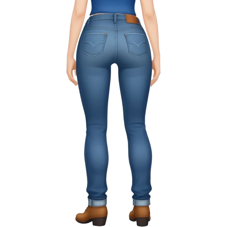 naked girl with a tremendous butt emoji