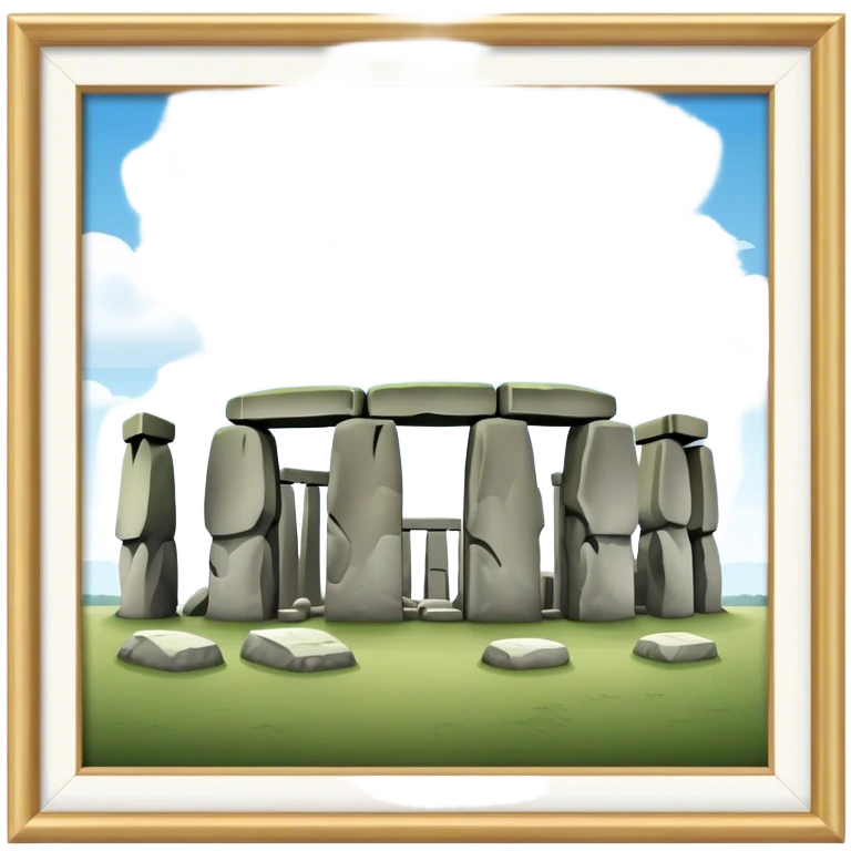Stonehenge Landmark Emoji – Showing the prehistoric stone circle with a natural sky backdrop. emoji