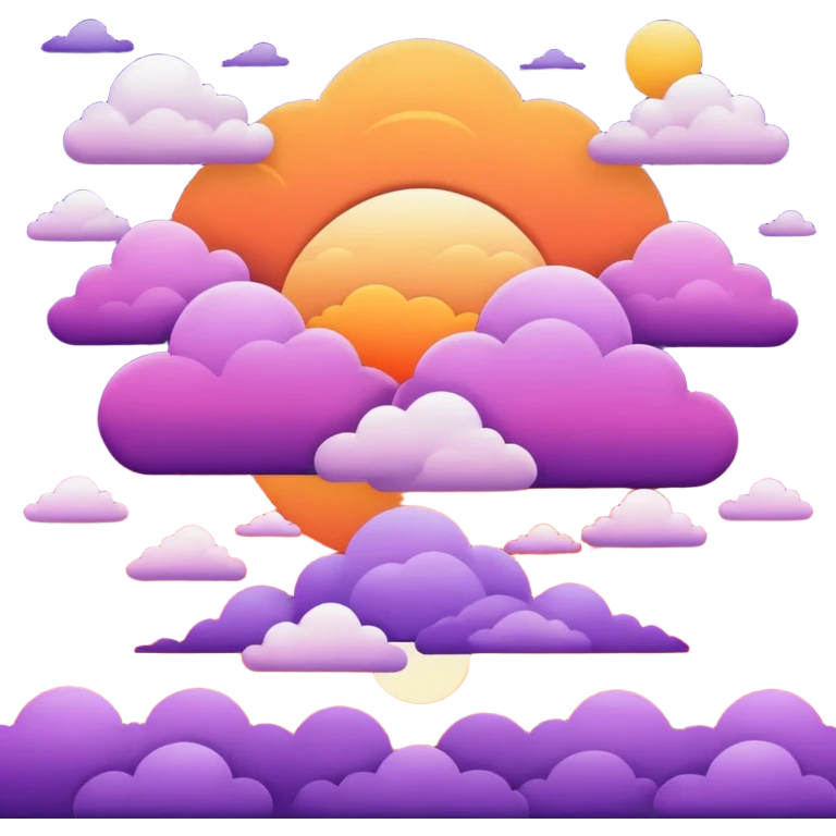Sun set realistic  emoji