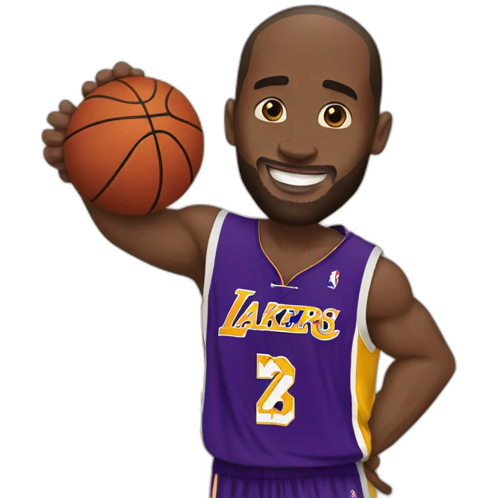 kobe bryant holding a basketball emoji
