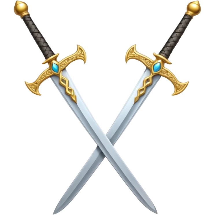 Two Golden royal swords emoji