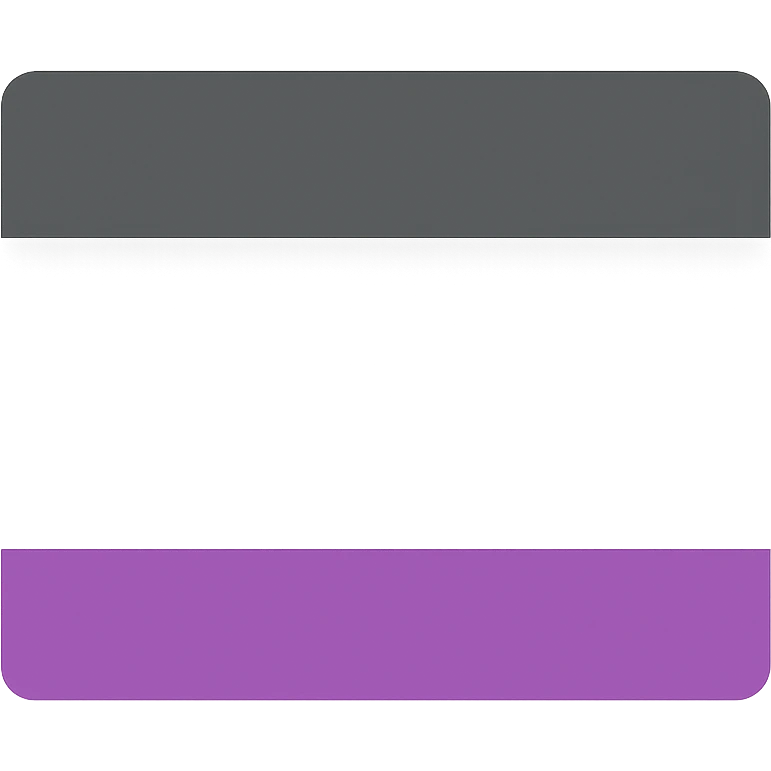 asexual pride flag, simple, clean, rectangular, flat colors, no text emoji