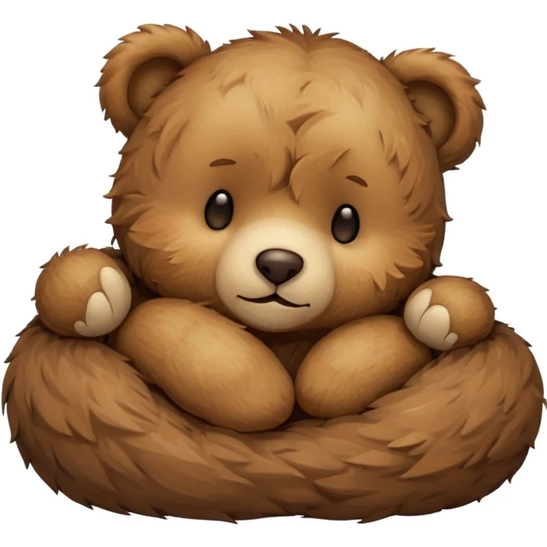 Cute teddy bear sleeping emoji
