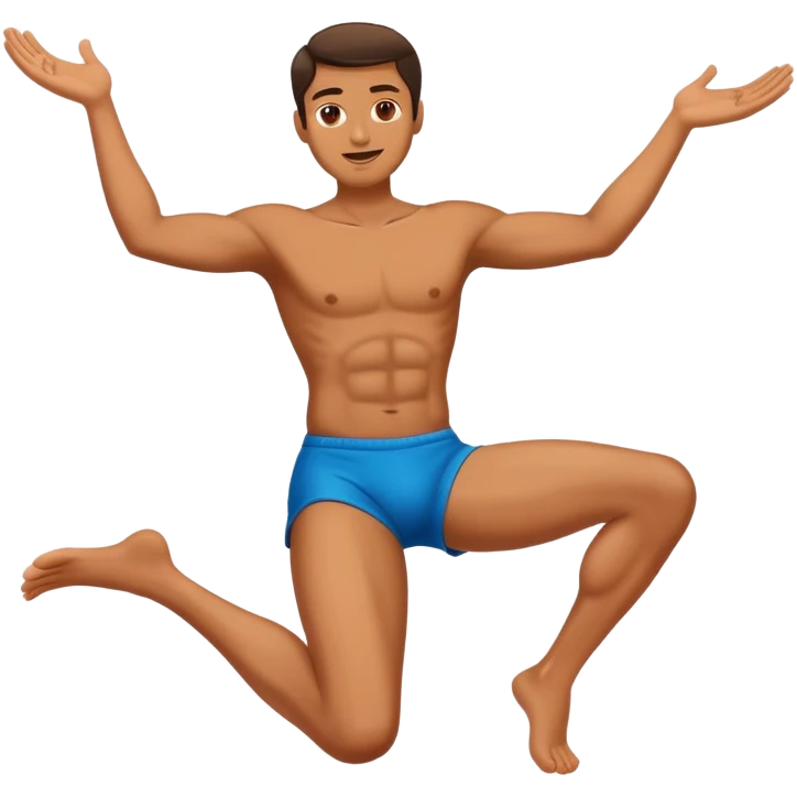 A man spreading his legs emoji