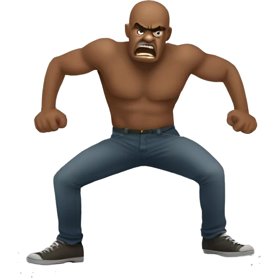 angry man stomping feet emoji