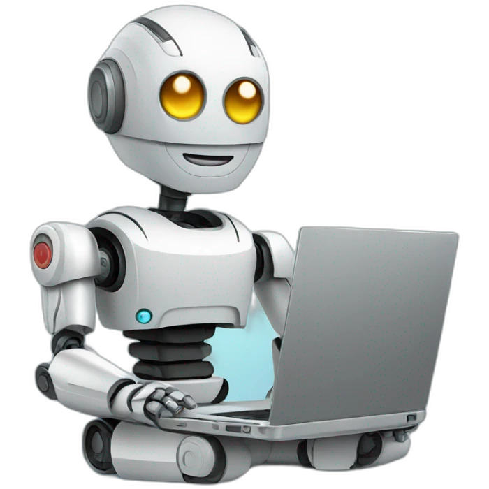 robot resume builder laptop emoji