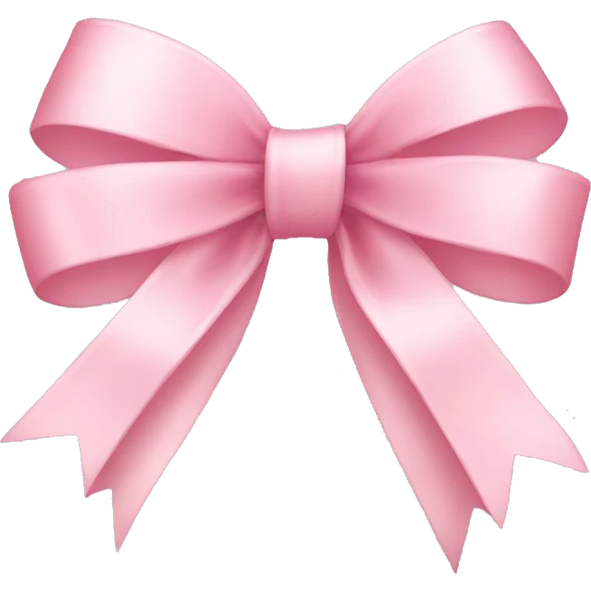 light pink ribbon bow emoji
