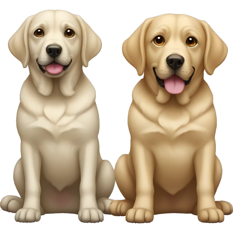 two labradors  emoji