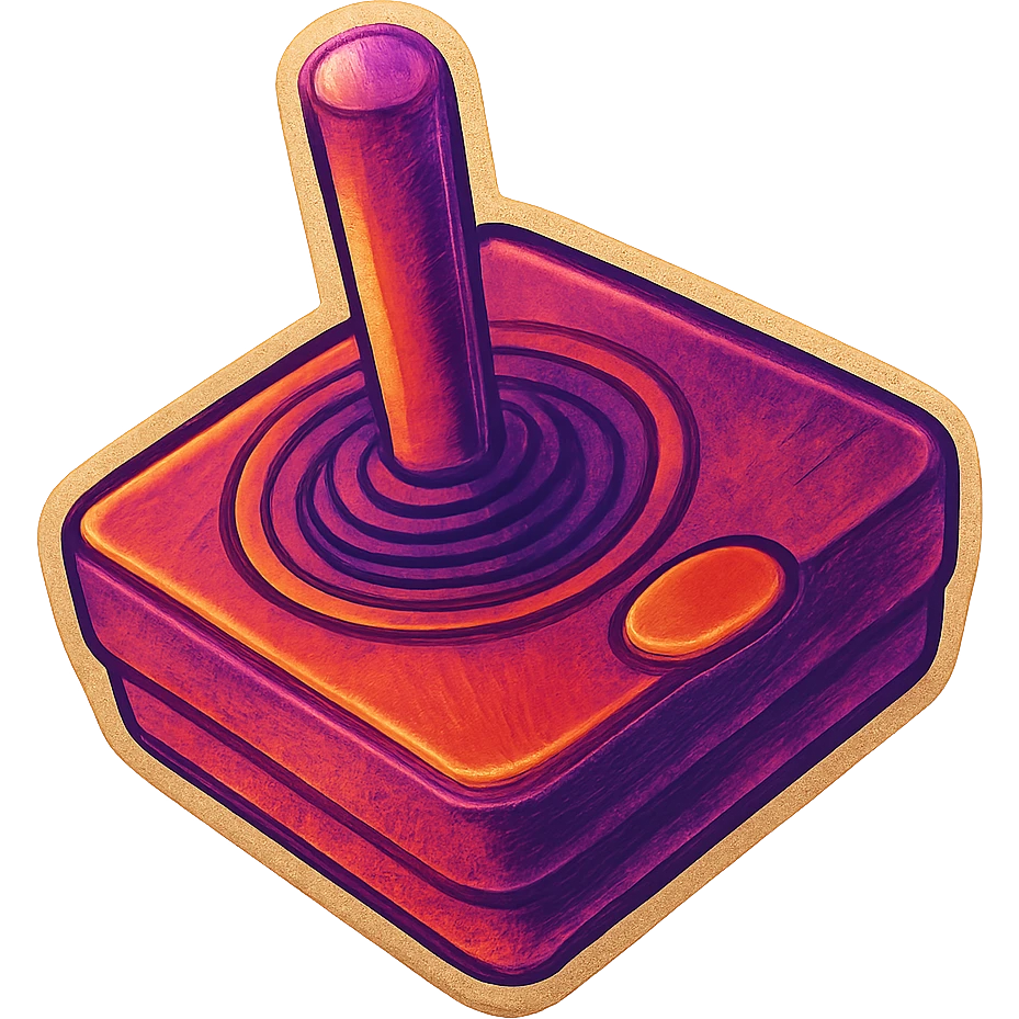 a vintage joystick emoji