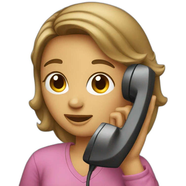 Fille sur téléphone emoji