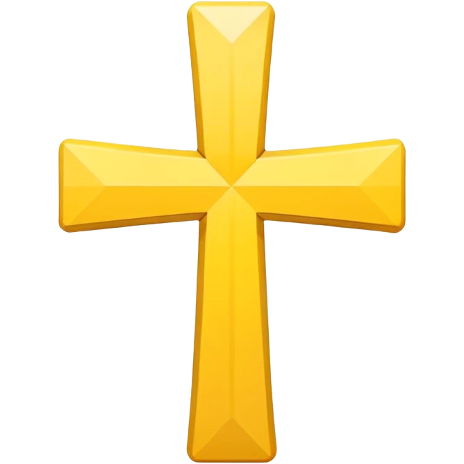 yellow diagonal cross symbol emoji
